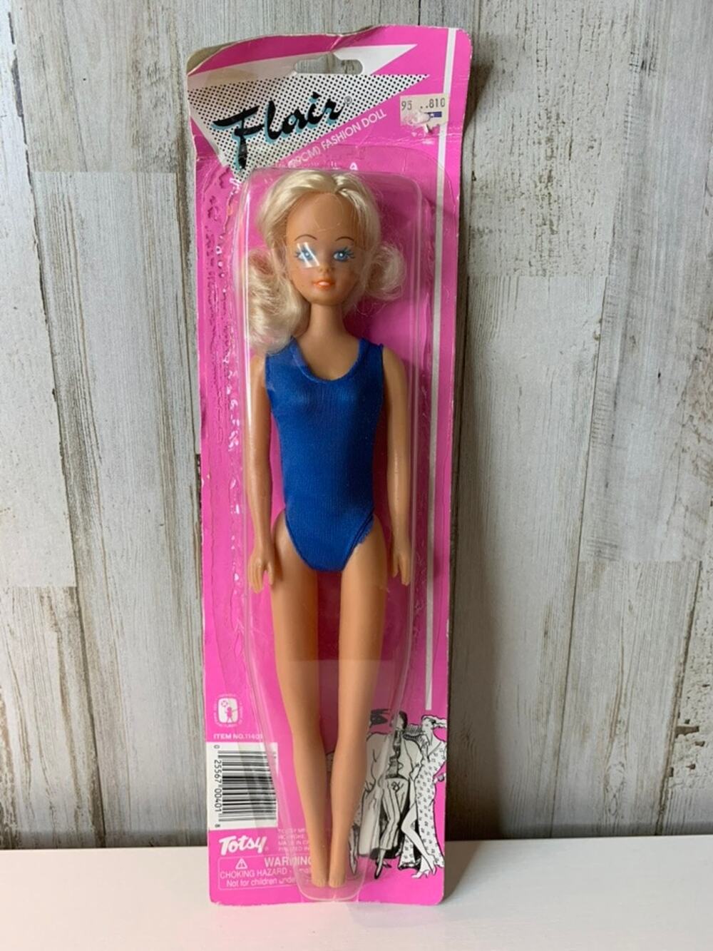 Flair Vintage Fashion Doll 11.5in Blonde Blue Eyes Swimsuit